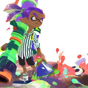Splatoon Inkling Boy Red - Poster 13x19