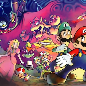Mario & Luigi Superstar Saga - Affiche 13 x 19