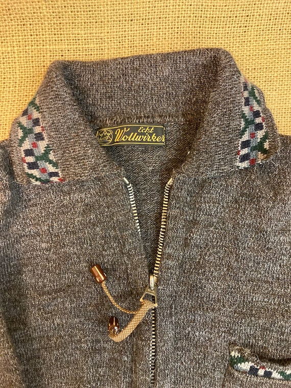 Vintage Kids Wool Quarter Zip Sweater (2T/3T). - image 3