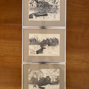 Vintage Reproduction Lionel Barrymore Individual Framed Foil Etchings
