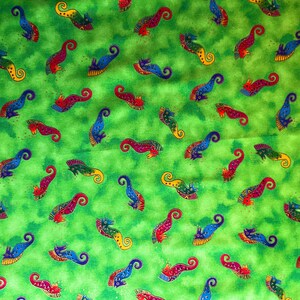 Rare - Laurel Burch - Sea Spirits Collection - Sea Horses - Green - 1 yd