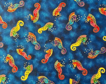 Rare - Laurel Burch - Sea Spirits Collection - Sea Horses - Blue