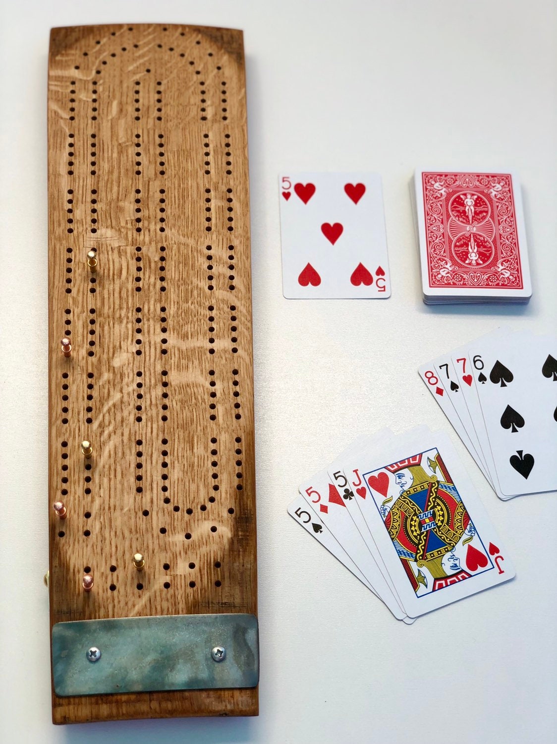 Wine Barrel Stave Cribbage Board Etsy