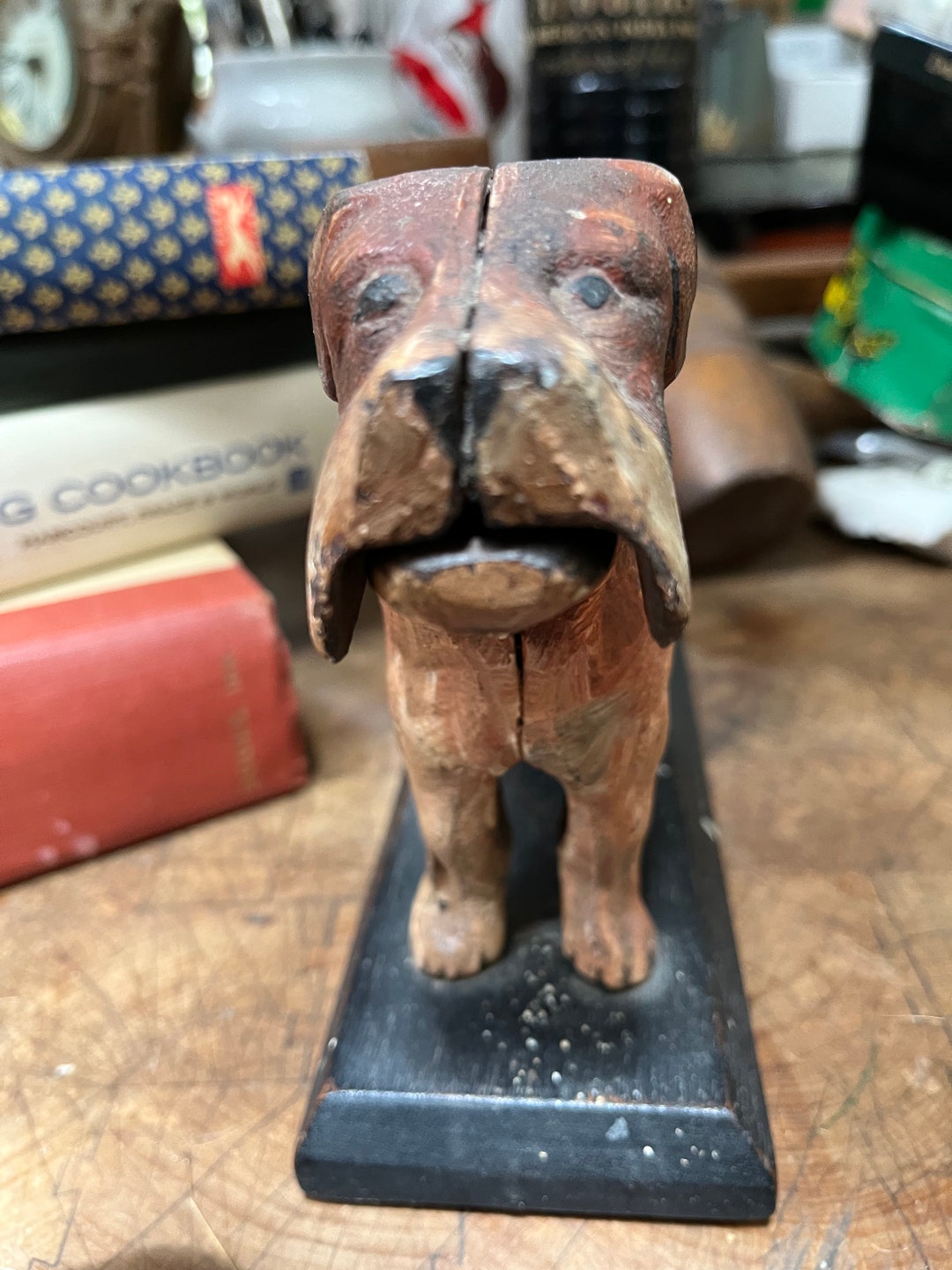 Antique Cast Iron Dog Nut Cracker Etsy