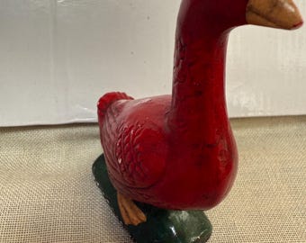 Vintage Red Goose Shoes Advertising Wooden Goose • Display Piece Vintage Red Goose Shoes Advertising Wooden Goose • Display Piece