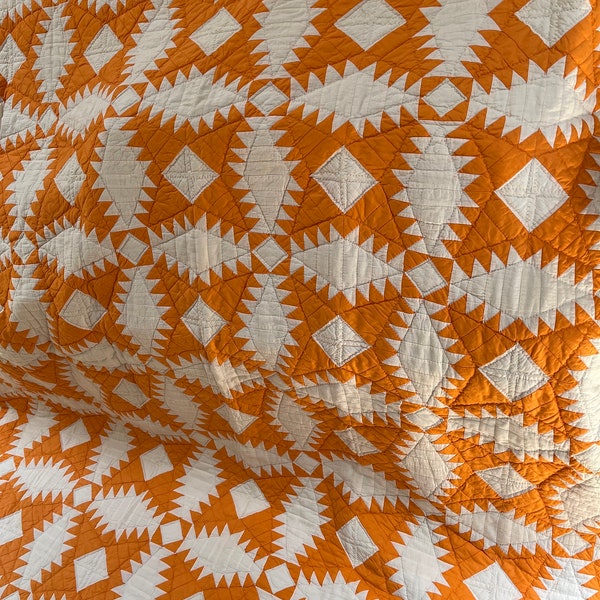 Orange Quilt - Etsy