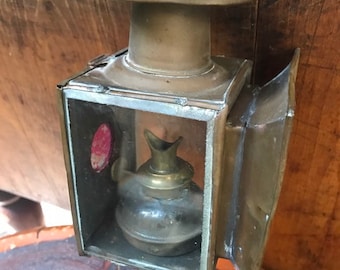 Antique copper carriage lantern