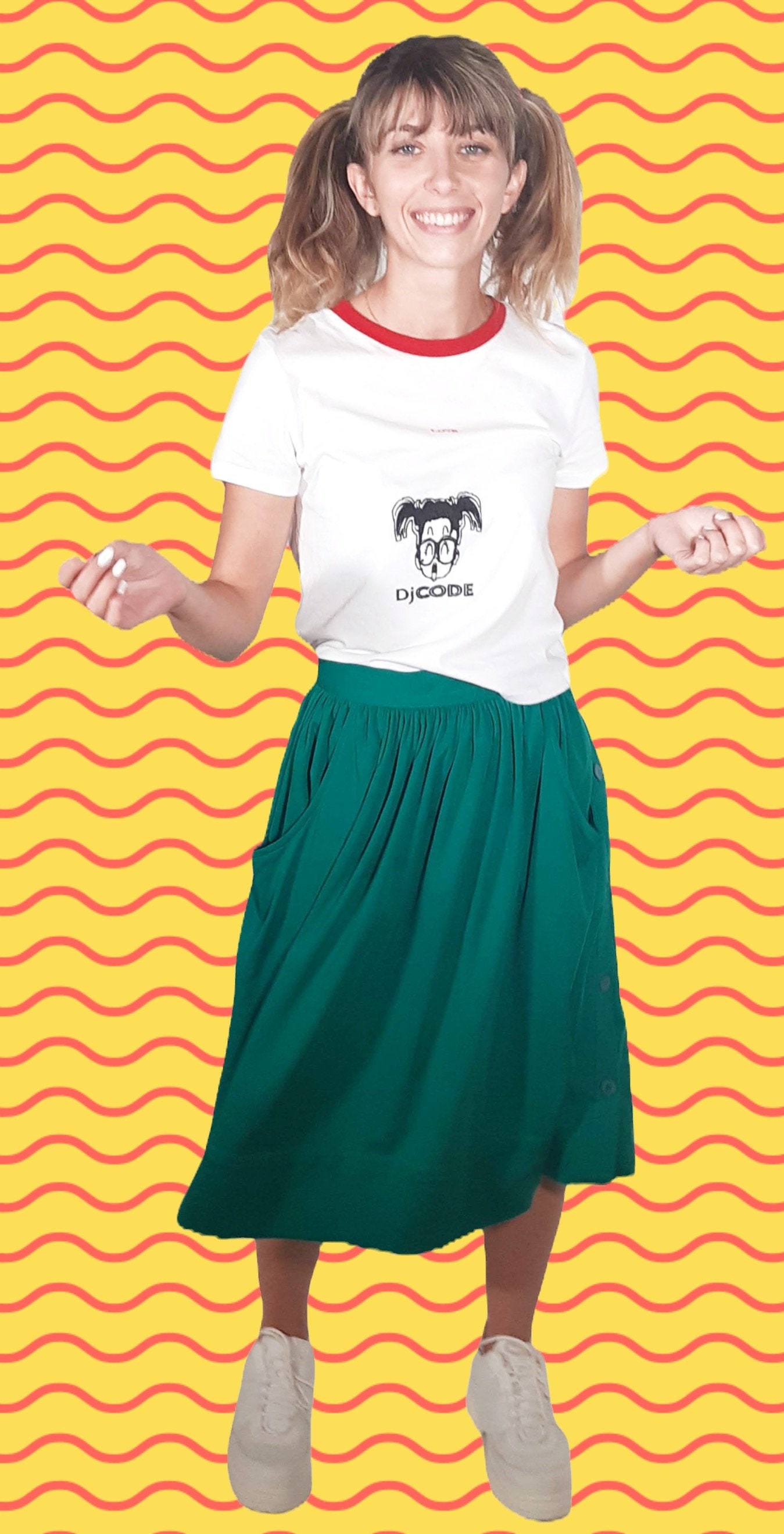 Green Alix skirt
