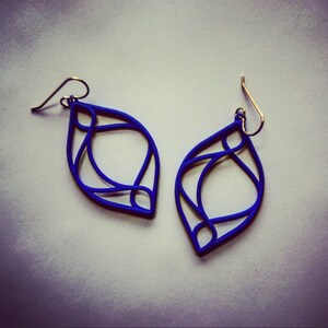 The Celia - Modern, Striking, 3D Printed Hoop Earrings - Free Shipping with code FREESHIP