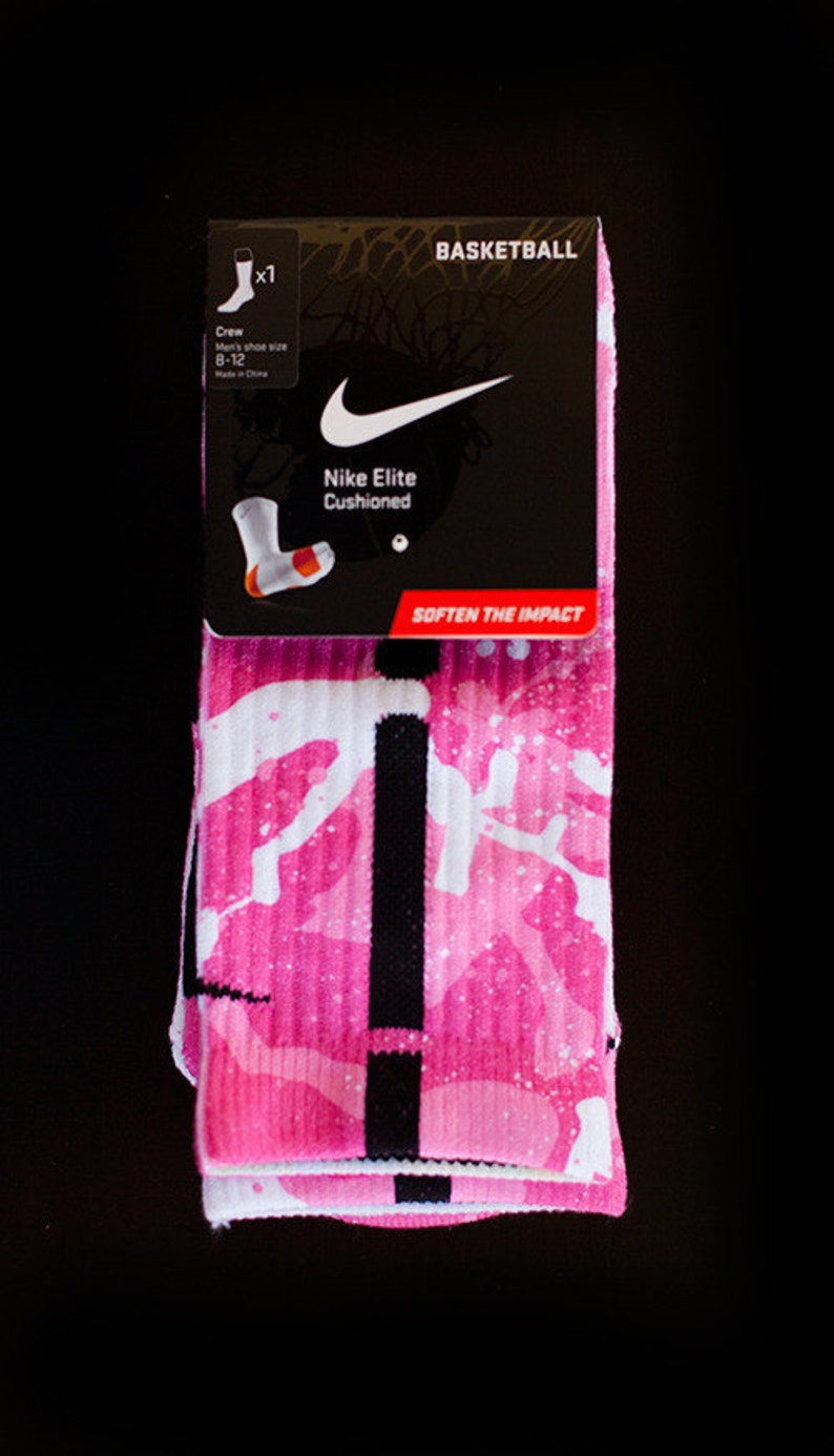 pink nike elite basketball socks