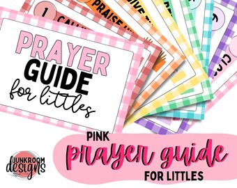 Kids Prayer Guide Printable – Christian Devotional PDF – Daily Prayer Practice – Pink