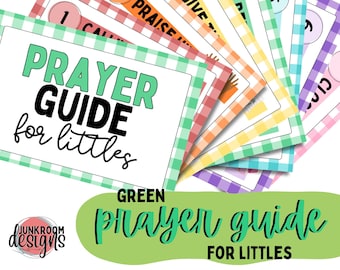 Kids Prayer Guide Printable – Christian Devotional PDF – Daily Prayer Practice – Green