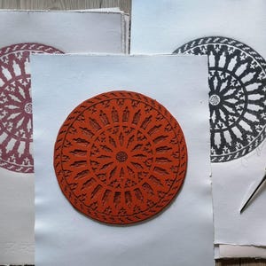 Rosone di Collemaggio // Stampa linoleografica