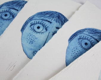 &quot;Woman&#39;s Face&quot; print from tetrapak matrix