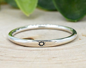 Gift from Mothe Engraved Ring Jewellery Rings Midi Rings Personalized Engraved Silver Ring For Girls 