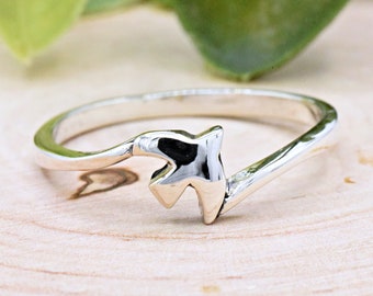 Bypass Style Simple Dove Ring, Dove Bird Christians Symbol Ring, 925 Sterling Silver Dove Ring, Womens Promise Ring Silver, Dainty Bird Ring