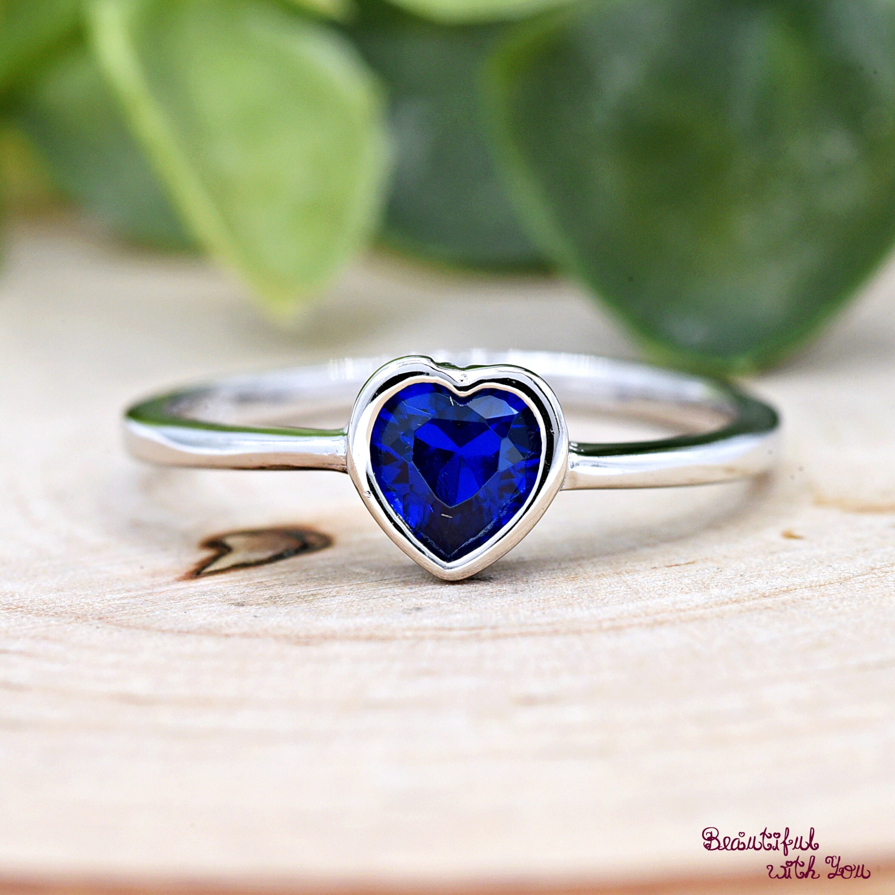 Blue Cz Ring - Etsy Blue Cz Ring - Etsy