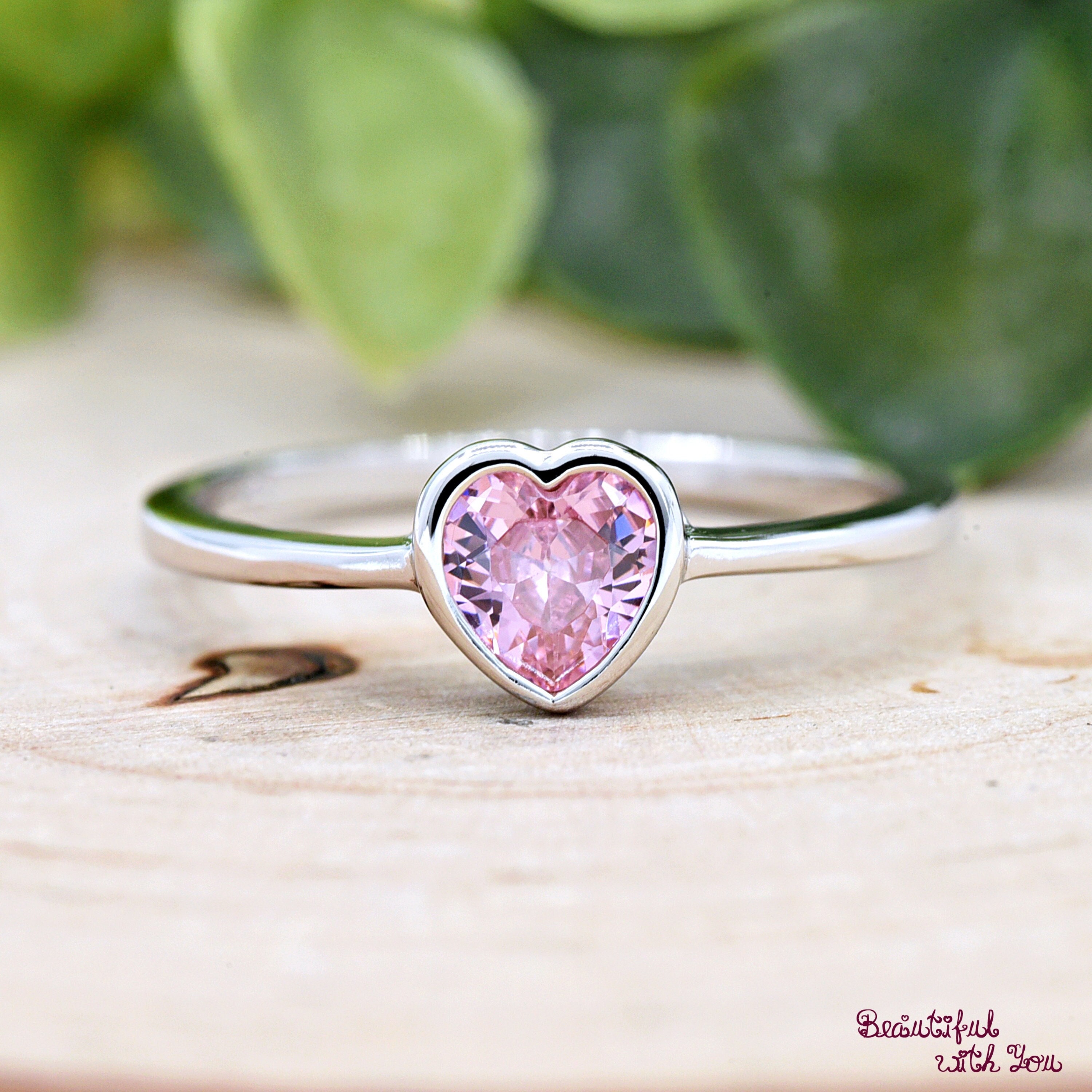 ★TATIANA★ Colored Heart Bold Ring CR1802 MUSINSA | TATIANA Colored Heart Bold Ring CR1802