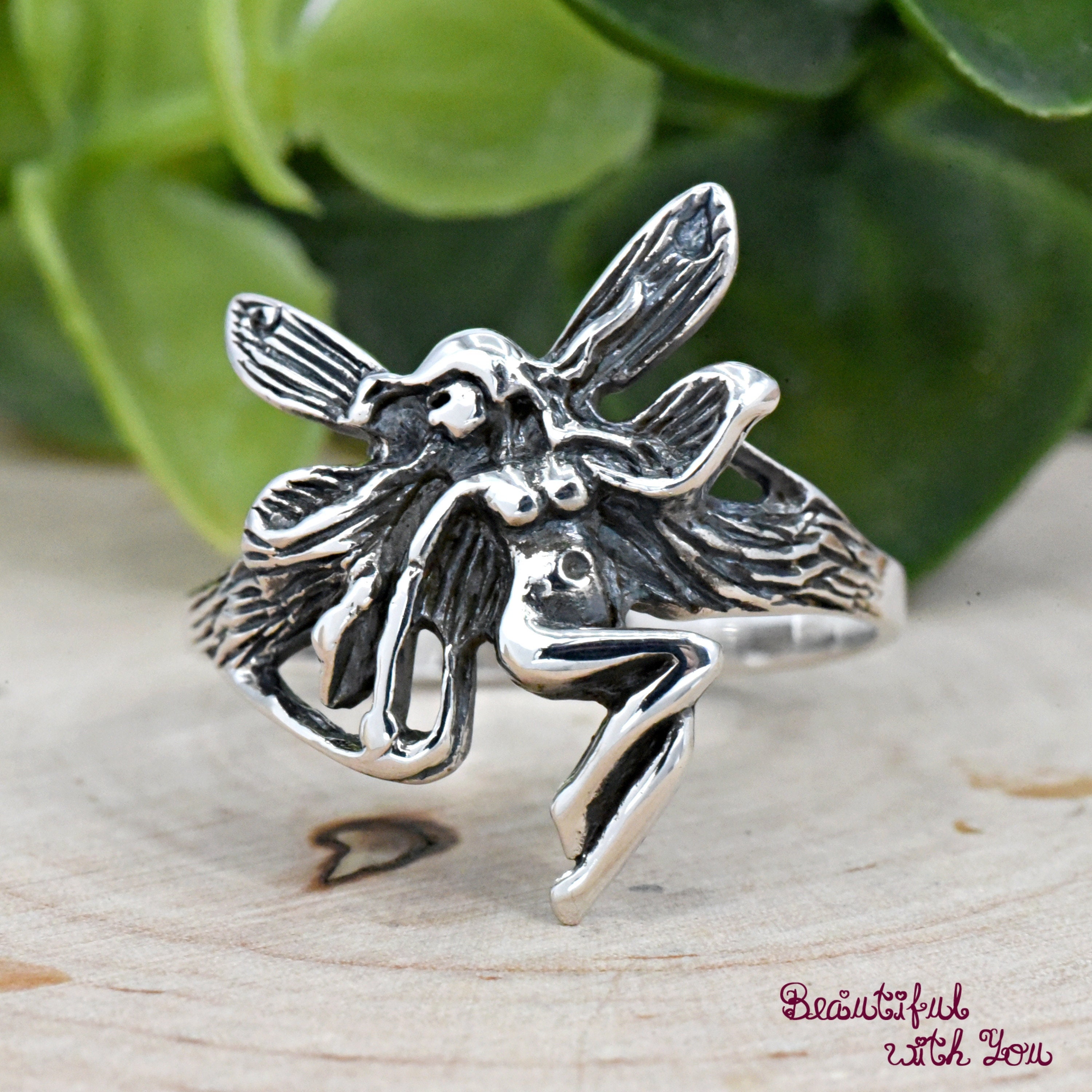 Sterling silver fairy ring deals