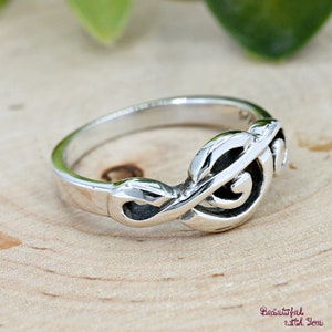 Sideways Treble Clef Musicians Ring, Solid 925 Sterling Silver Treble Clef Ring, Music Note Jewelry, Silver Music Ring Band, Statement Ring image 5