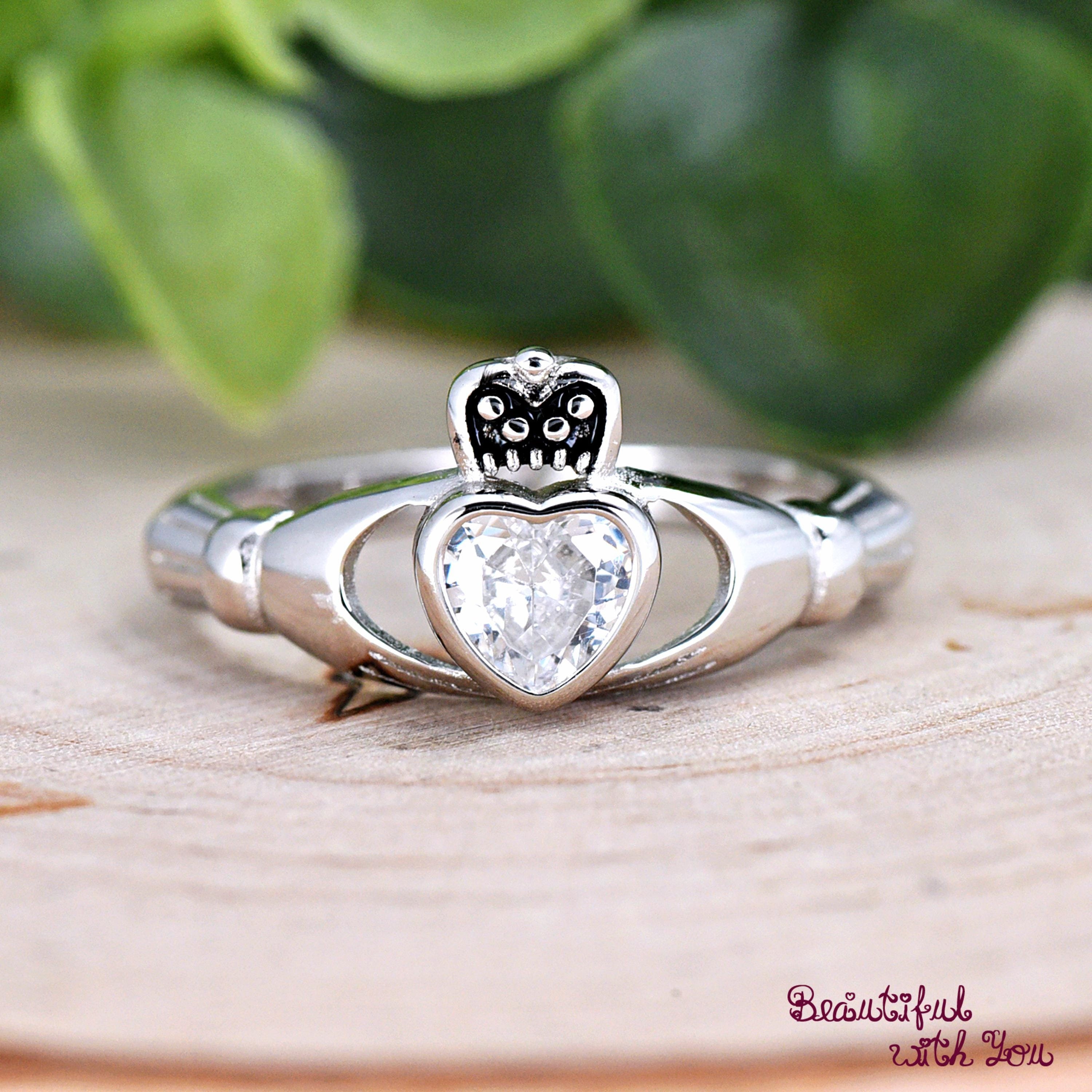 Birthstone Claddagh Onyx Claddagh Ring Black Onyx Claddagh Ring