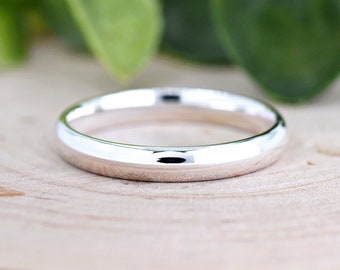 Minimalist Simple Plain High Polished Comfort Fit 3mm Solid 925 Sterling Silver Ring Wedding Band Anniversary Gift for Her Girlfriend