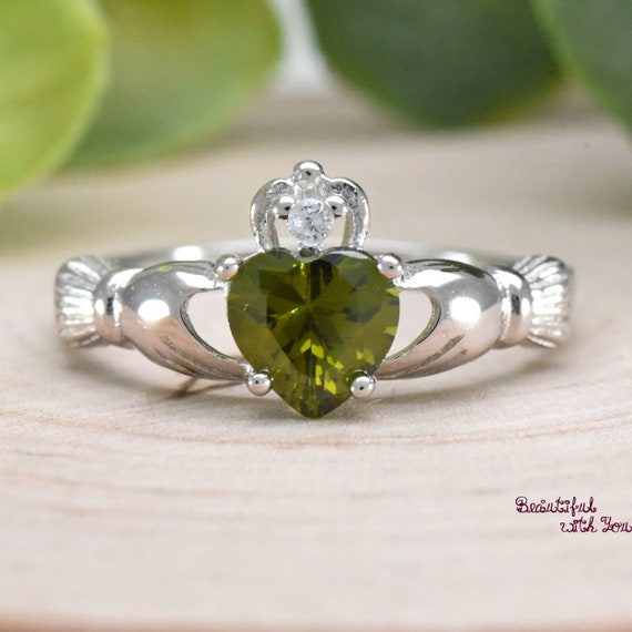 Fine Jewelry USA Seller Claddagh Ring Sterling Silver 925 Face Height 7