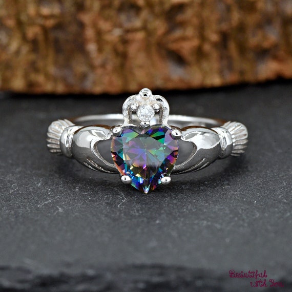 Cubic zirconia claddagh ring shop