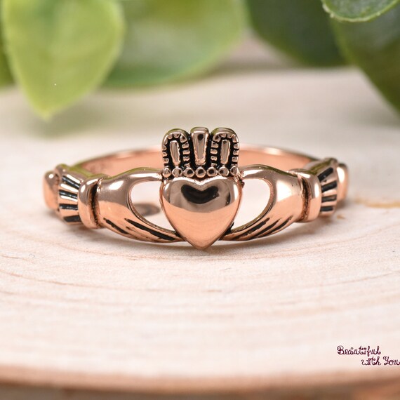 Fine Jewelry USA Seller Claddagh Ring Sterling Silver 925 Face Height 7