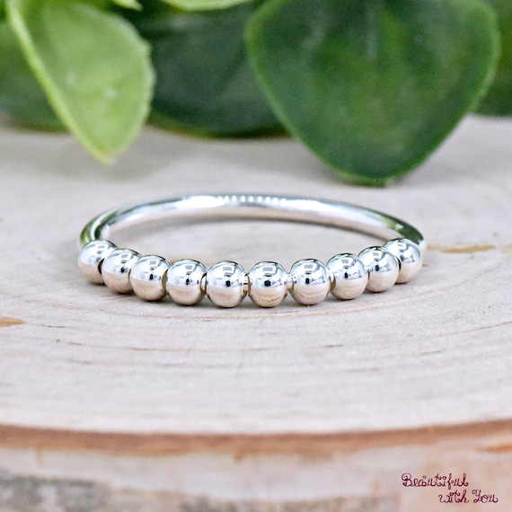 Mountain Range Ring Polished Rhodium on Sterling Silver with Circle Mountain Range Ring Polished Rhodium on Sterling Silver with Circle