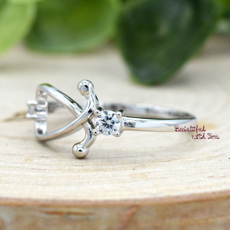 Infinity Stethoscope CZ Ring Solid 925 Sterling Silver Etsy