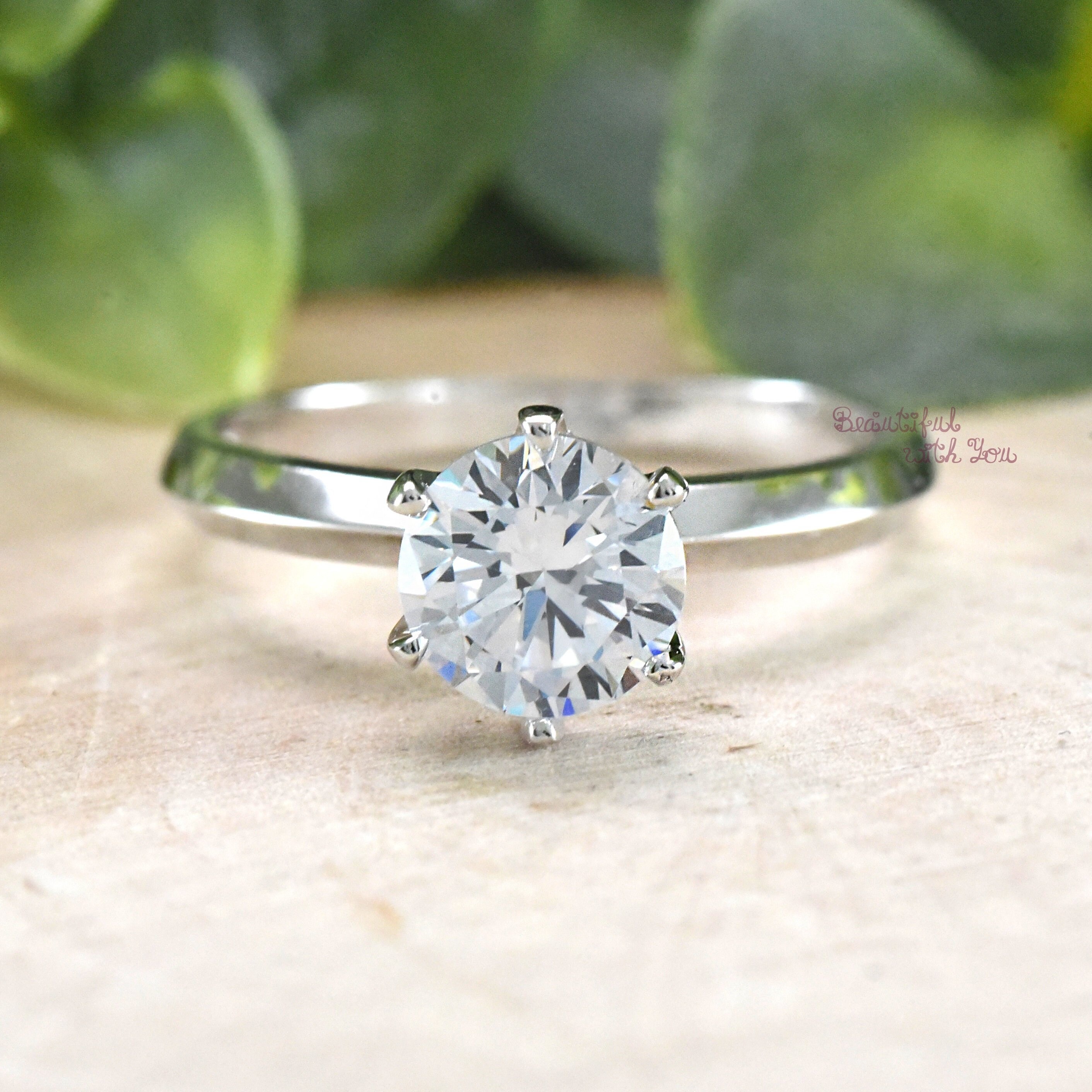 silver solitaire ring