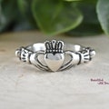 Celtic Claddagh Ring Silver, Silver Claddagh Ring, Simple Claddagh Ring, Irish Celtic Ring, Heart Claddagh Ring, Womens Claddagh Ring Silver