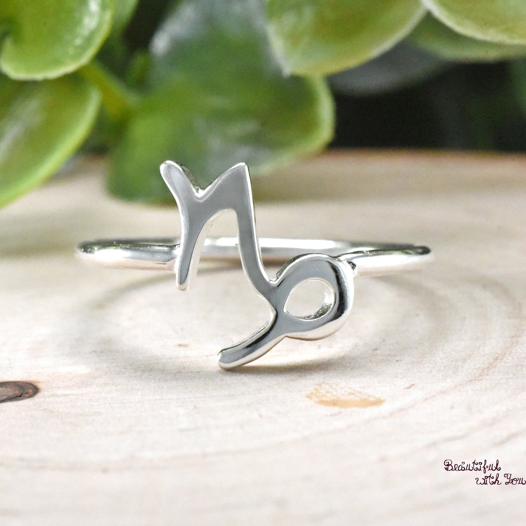 Zodiac Sign Ring, Capricorn Ring, Star Signs Ring, Birth Date Ring ...
