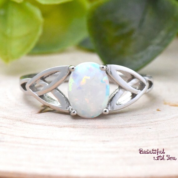 Solitaire clearance opal ring