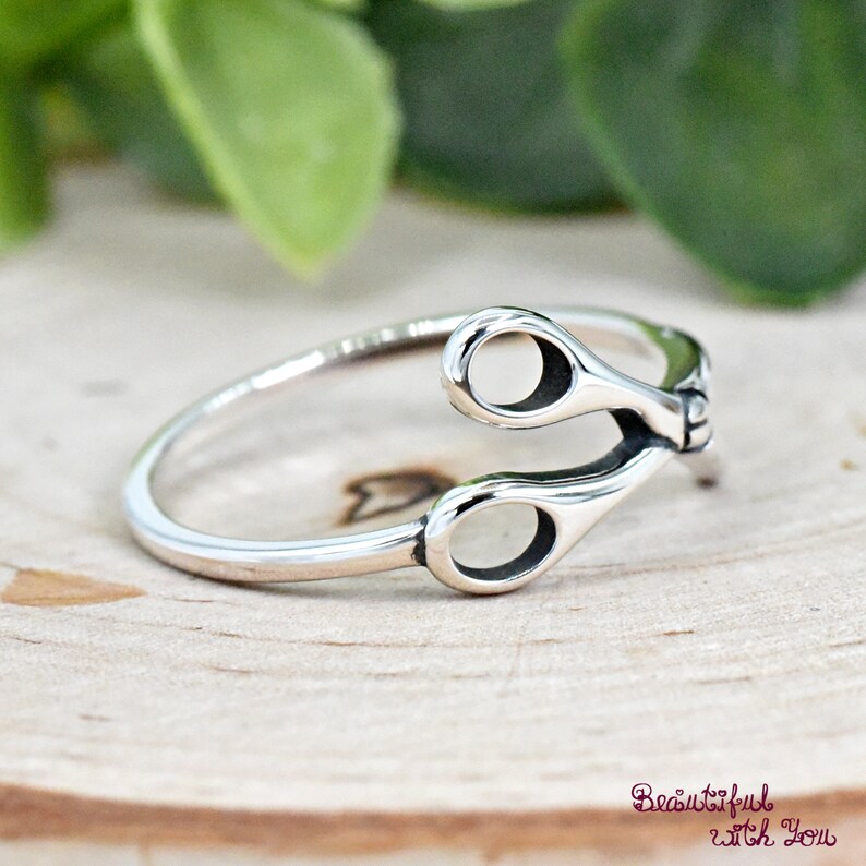 Sterling Silver Scissors Ring Cutting Instrument Ring Girls Etsy