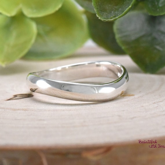 Wavy Thumb Ring Solid 925 Sterling Silver Thumb Ring Finger Ring Stackable Ring Wavy Curved Simple Ring Etsy Canada