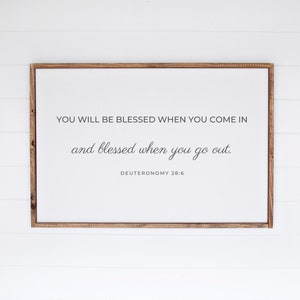 Deuteronomy 28 New Home Blessing House Warming and Realtor Closing Gifts Christian Entry Way Signs Bible Verse Poster UNFRAMED
