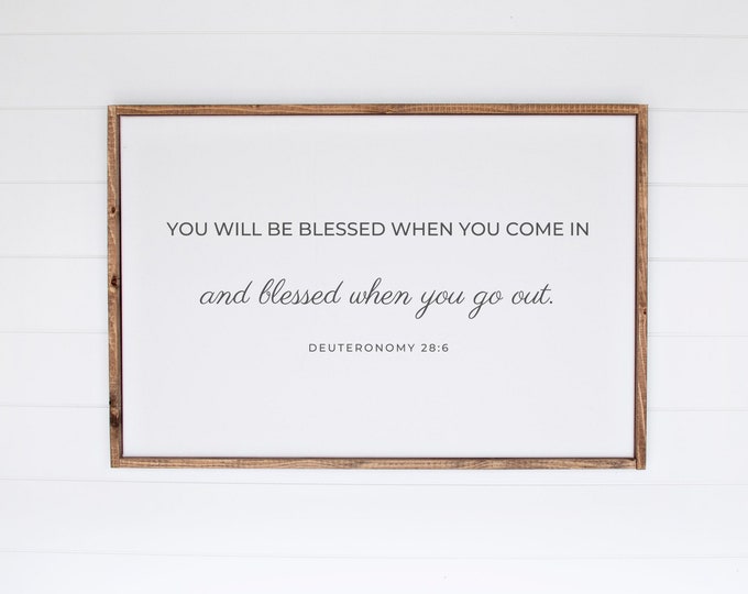 Deuteronomy 28 New Home Blessing Entry Way Bible Verse Poster UNFRAMED