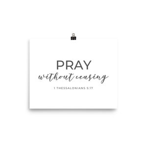 Pray Without Ceasing, Christian Signs, Prayer Wall Art, Large Scripture Wall Art, Church Wall Decor, Faith Scripture, 1 Thessalonians 5 17 image 9