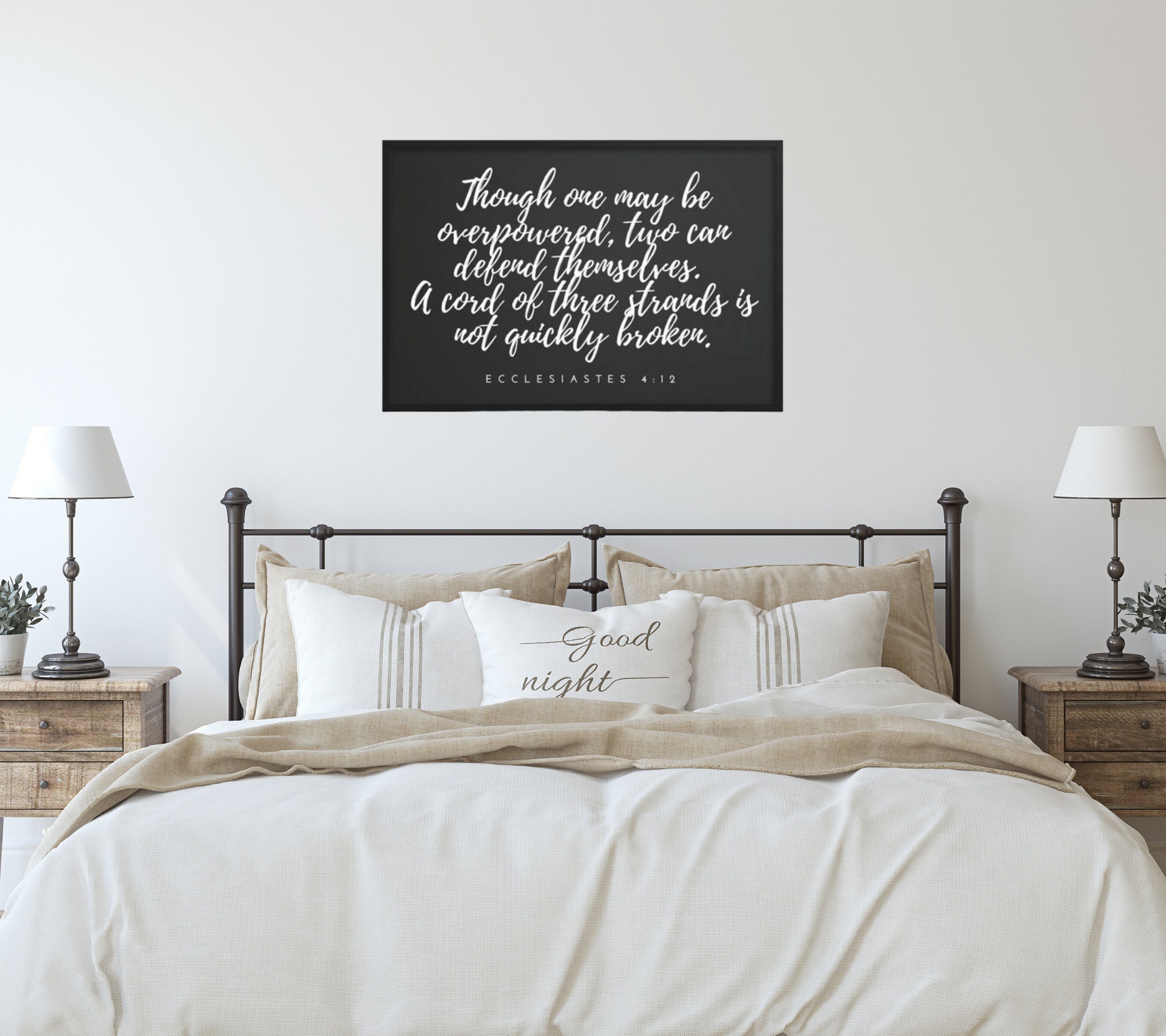 A Chord of Three Strands, Master Bedroom Wall Decor, Bedroom Wall Art