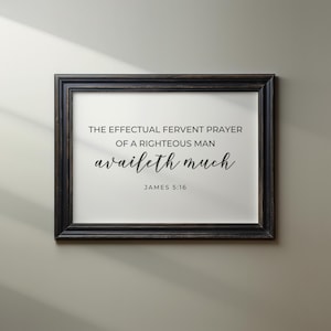 James 5 16 Prayer Wall Art for Living Room Christian Church Decor Pray Signs with Scripture Large Bible Verse Poster UNFRAMED