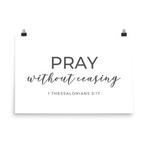 Pray Without Ceasing, Christian Signs, Prayer Wall Art, Large Scripture Wall Art, Church Wall Decor, Faith Scripture, 1 Thessalonians 5 17 image 8