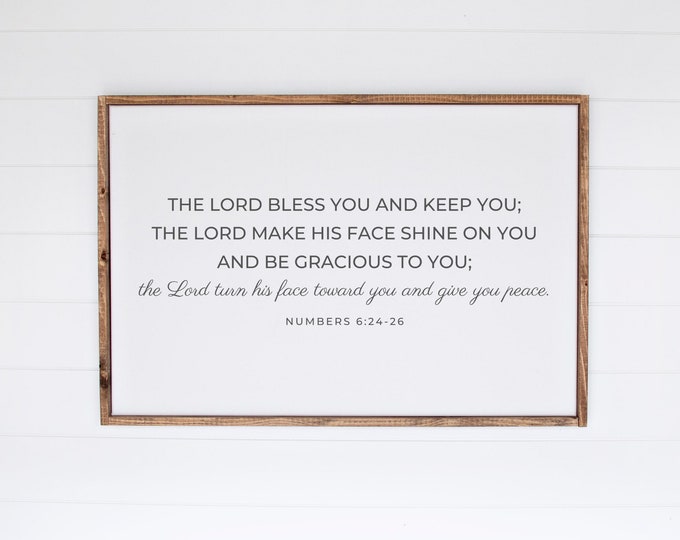 Numbers 6 24 26 The Lord Bless You and Keep You Bible Verse Poster UNFRAMED