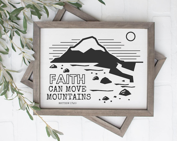 Matthew 17 20, Faith Moves Mountains, Teen Boy Gift, Bible Verse Wall Art Printable, Modern Farmhouse Wall Art, Christian Printables