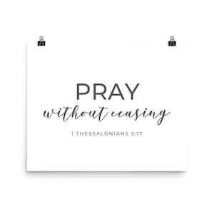 Pray Without Ceasing, Christian Signs, Prayer Wall Art, Large Scripture Wall Art, Church Wall Decor, Faith Scripture, 1 Thessalonians 5 17 image 7