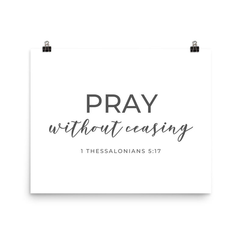 Pray Without Ceasing, Christian Signs, Prayer Wall Art, Large Scripture Wall Art, Church Wall Decor, Faith Scripture, 1 Thessalonians 5 17 image 7