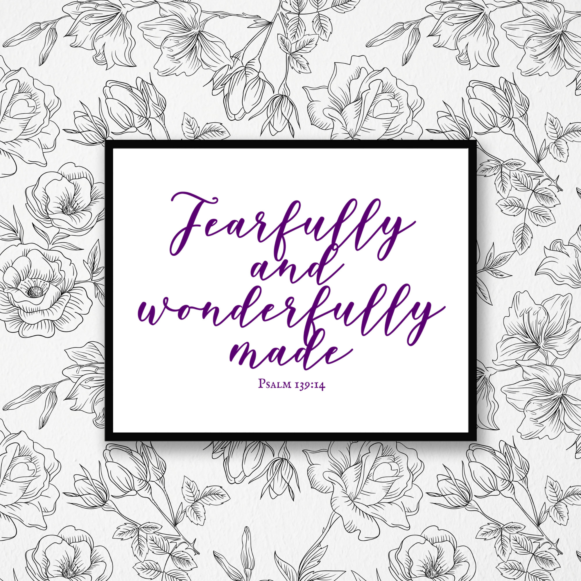 Fearfully and Wonderfully Made Printable, Christian Printables for