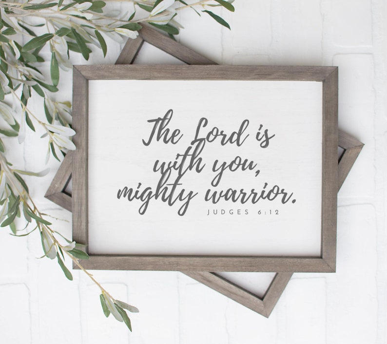 Judges 6 12 Bible Verse Wall Art Printable Printable Bible Etsy