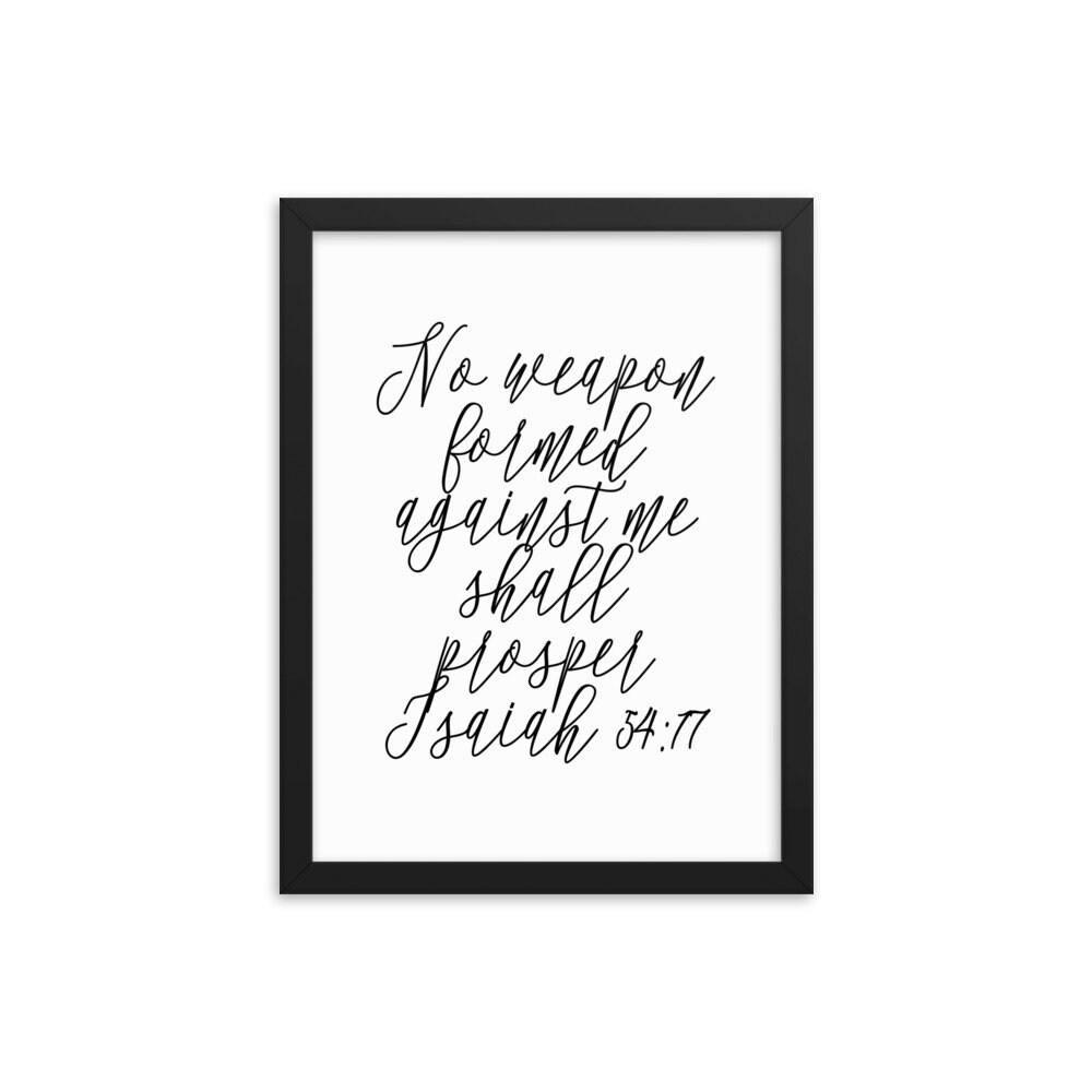 No Weapon Formed Against Me Shall Prosper Modern Farmhouse - Etsy India
